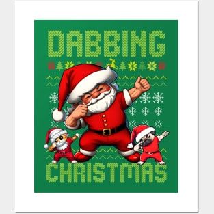 Dabbing Santa Claus Posters and Art